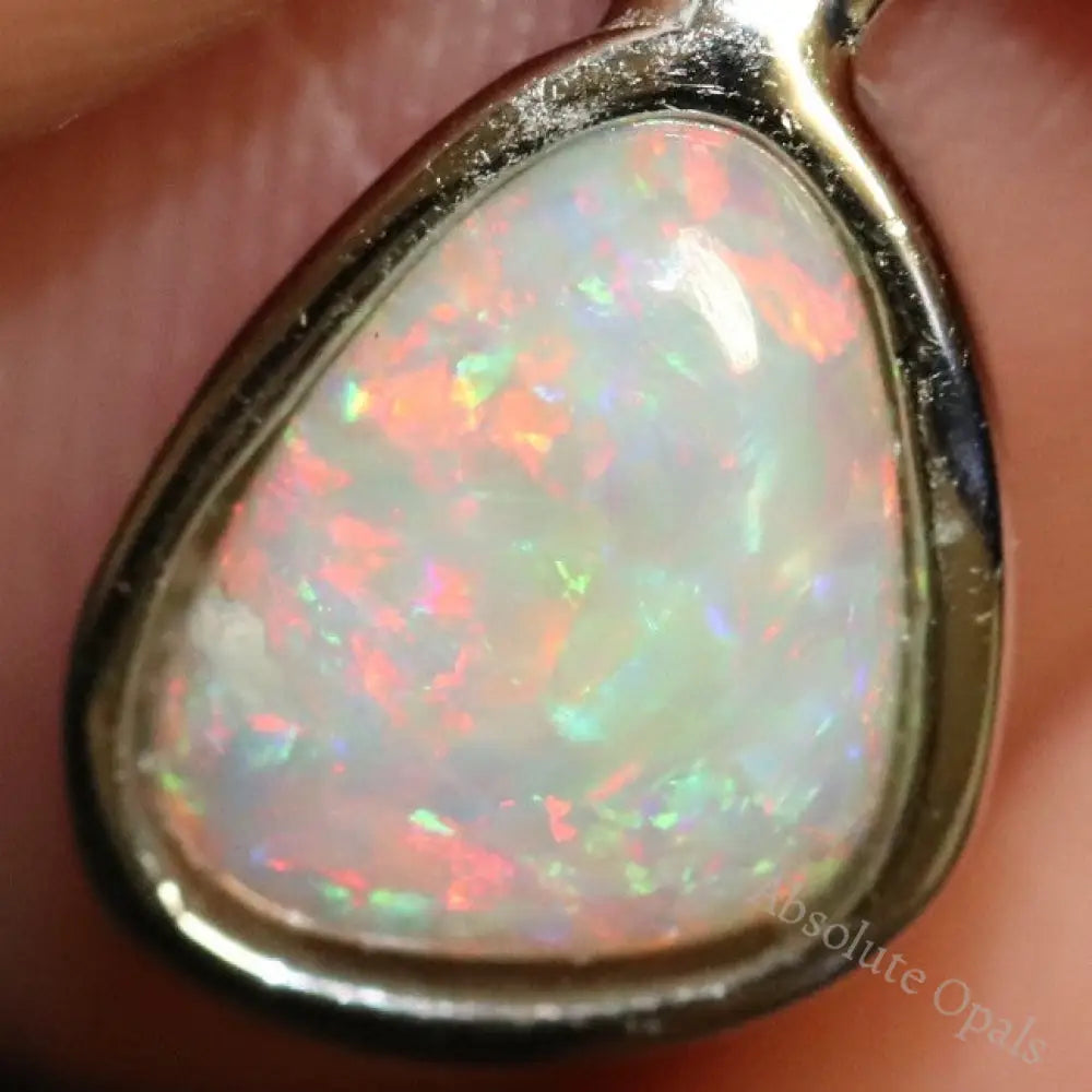 1.08G Australian Lightning Ridge Solid Opal Silver Pendant L18.8 Mm Jewellery