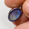 1.09 G Australian Lightning Ridge Solid Opal Pendant Silver L 20.5 Mm Jewellery