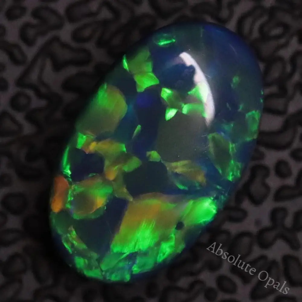 1.10 Cts Australian Opal Doublet Stone Cabochon Lightning Ridge