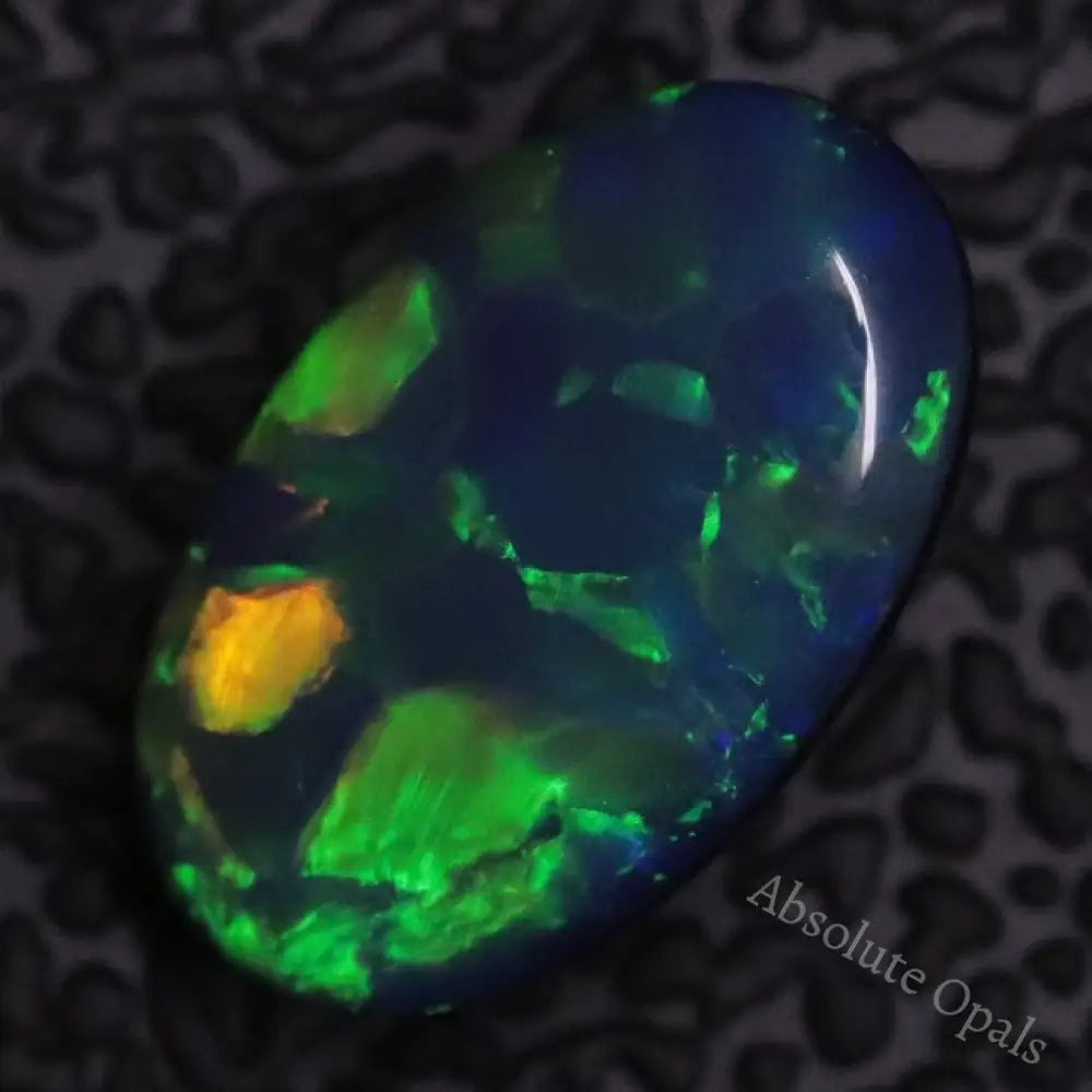 1.10 Cts Australian Opal Doublet Stone Cabochon Lightning Ridge