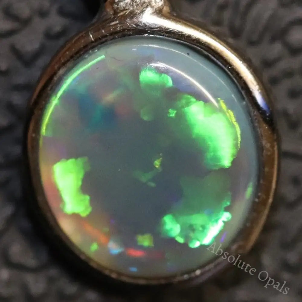 Australian Lightning Ridge, Solid Black Opal, Silver Pendant