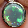 1.10 G Australian Lightning Ridge Solid Black Opal Silver Pendant L17.6 Mm Jewellery