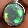 1.10 G Australian Lightning Ridge Solid Black Opal Silver Pendant L17.6 Mm Jewellery