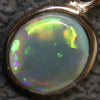 Australian Lightning Ridge, Solid Black Opal, Silver Pendant