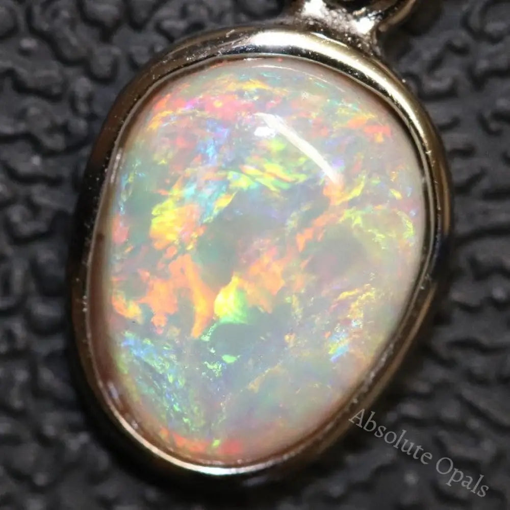 1.12 G Australian Lightning Ridge Solid Opal Pendant Silver L 19.6 Mm Jewellery