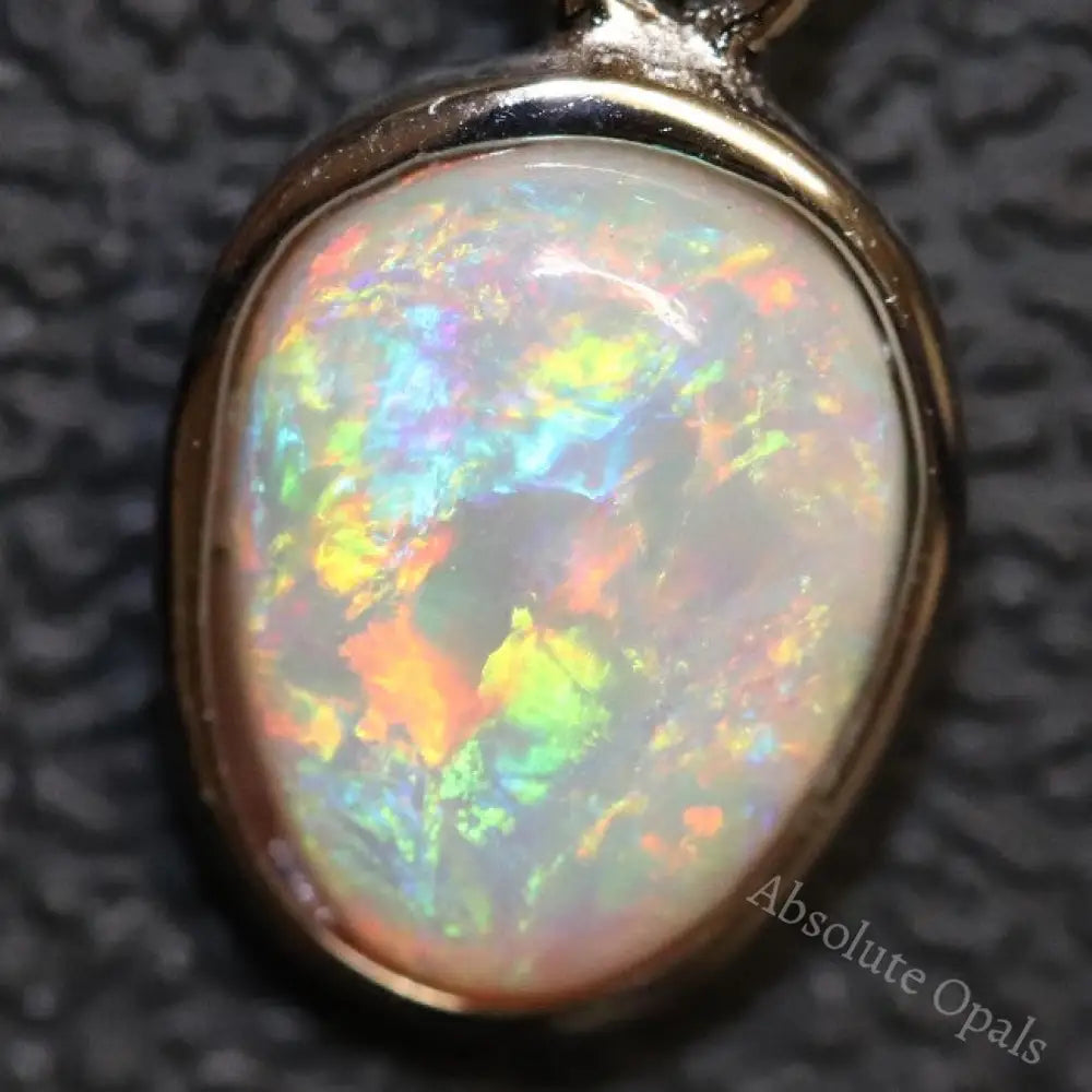 Australian Lightning Ridge, Solid Opal Pendant, Silver