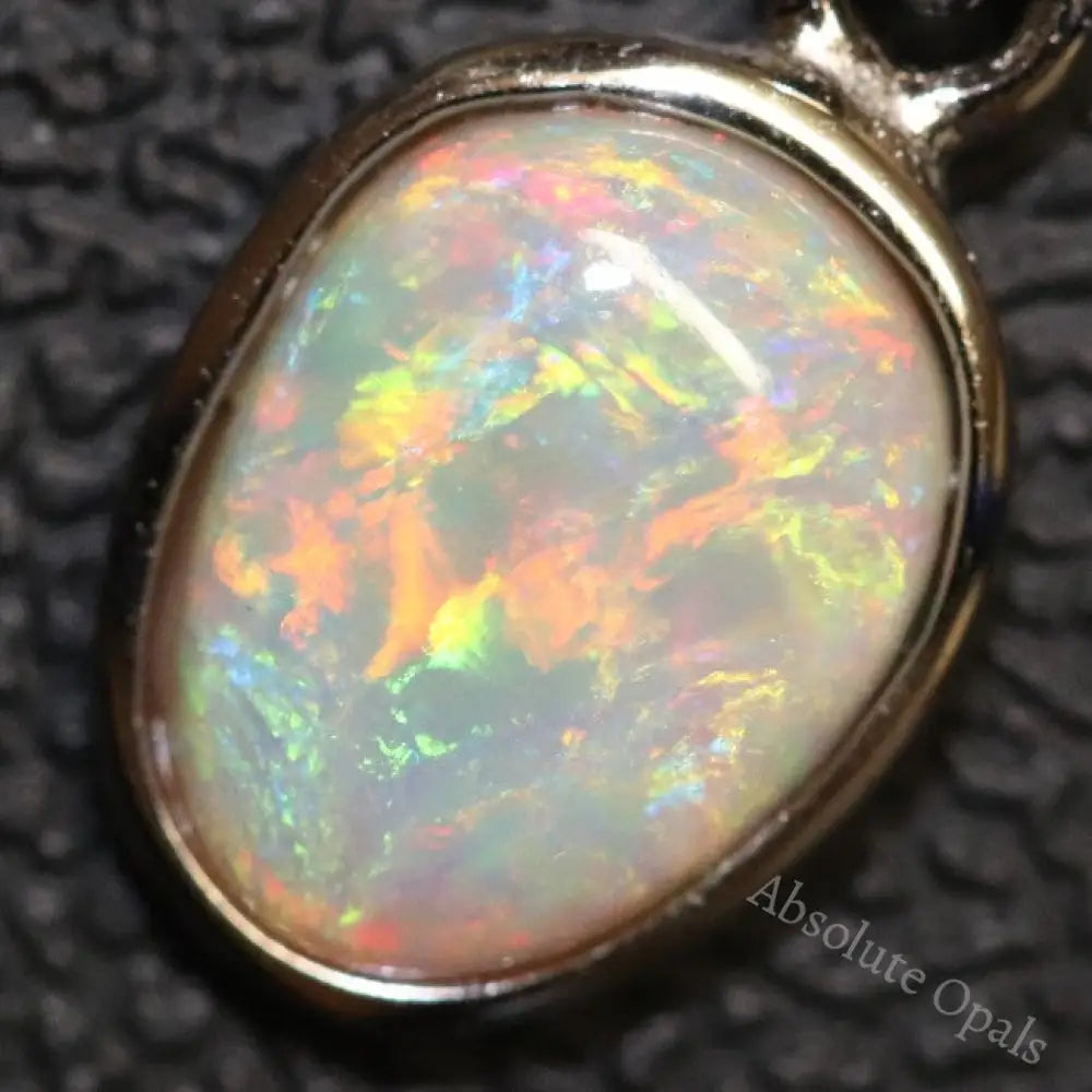 Australian Lightning Ridge, Solid Opal Pendant, Silver