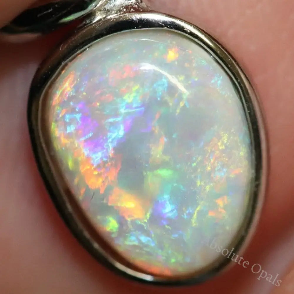 1.12 G Australian Lightning Ridge Solid Opal Pendant Silver L 19.6 Mm Jewellery