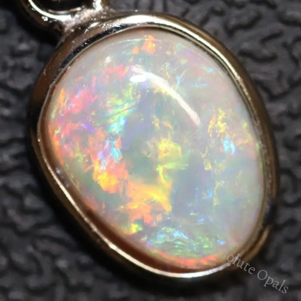 1.12 G Australian Lightning Ridge Solid Opal Pendant Silver L 19.6 Mm Jewellery