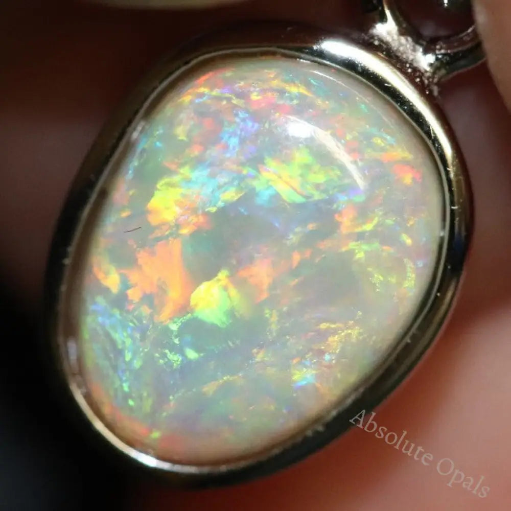 1.12 G Australian Lightning Ridge Solid Opal Pendant Silver L 19.6 Mm Jewellery