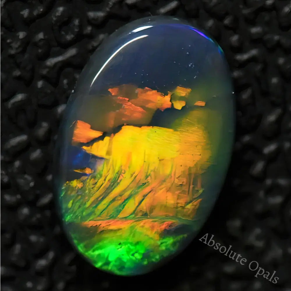 Australian Black Opal Lightning Ridge Cabochon