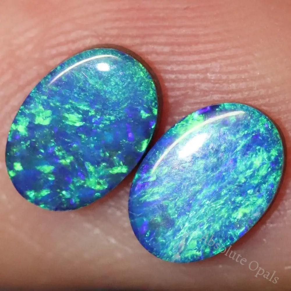 1.15 Cts Australian Opal Doublet Stone Cabochon 4Pcs 7X5