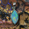 1.15 G Australian Doublet Opal With Silver Pendant: L 24.3 Mm Jewellery