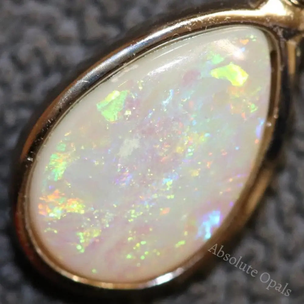 1.15G Australian Lightning Ridge Solid Opal Pendant Silver L20.7 Mm Jewellery