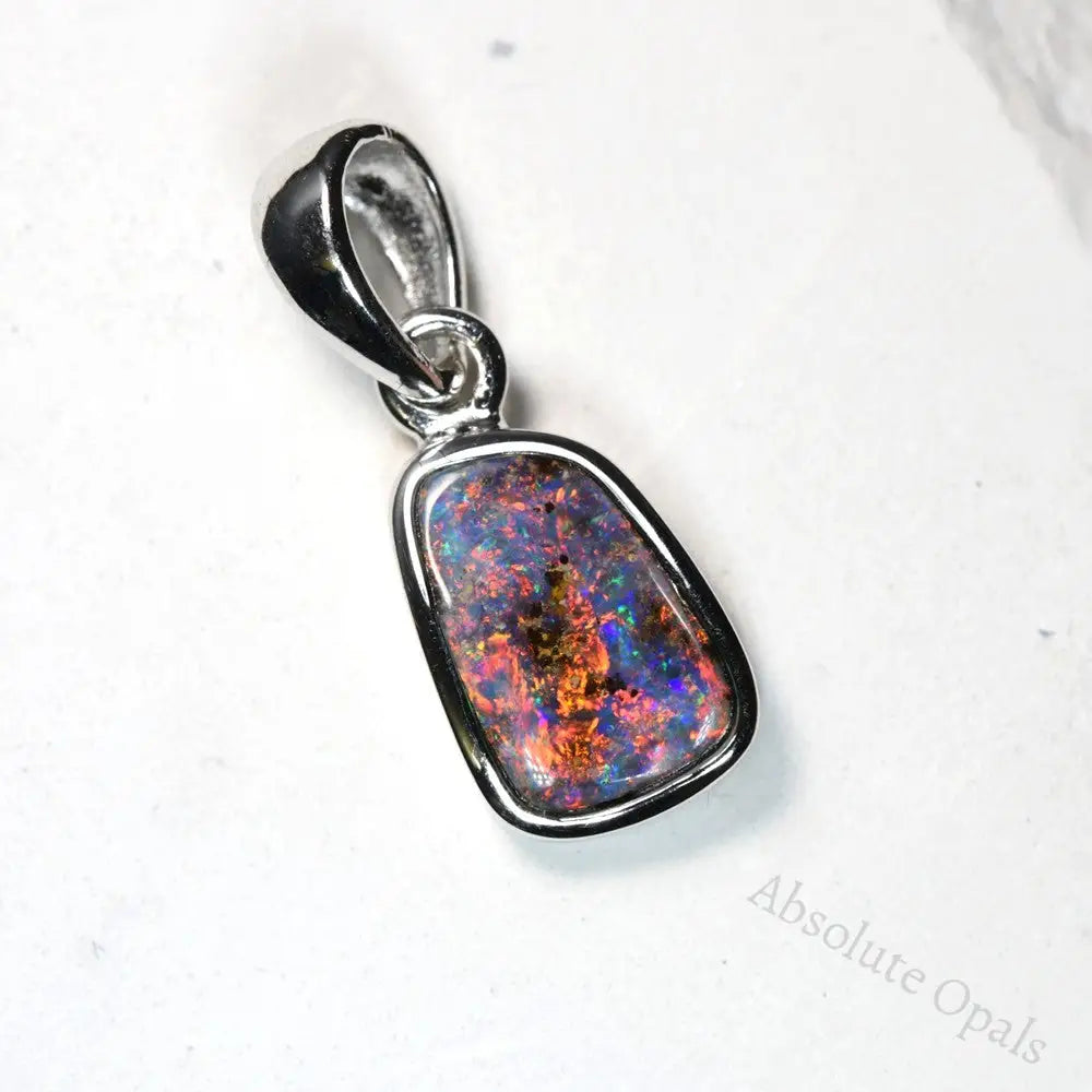 opal silver Pendant