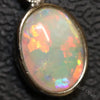 1.19 G Australian Lightning Ridge Solid Opal Pendant Silver L 20.1 Mm Jewellery