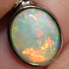 1.19 G Australian Lightning Ridge Solid Opal Pendant Silver L 20.1 Mm Jewellery