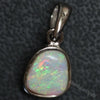 1.19 G Australian Lightning Ridge Solid Opal Pendant Silver L 19.8 Mm Jewellery