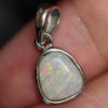 1.19 G Australian Lightning Ridge Solid Opal Pendant Silver L 19.8 Mm Jewellery