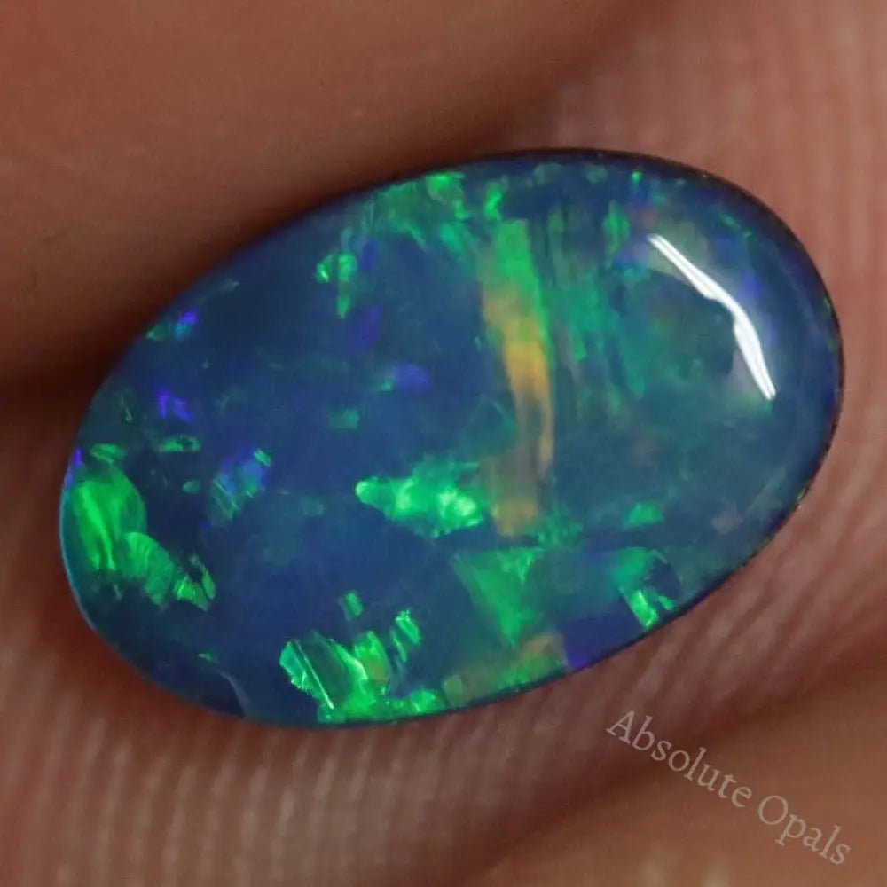 1.20 Cts Australian Opal Doublet Stone Cabochon Lightning Ridge