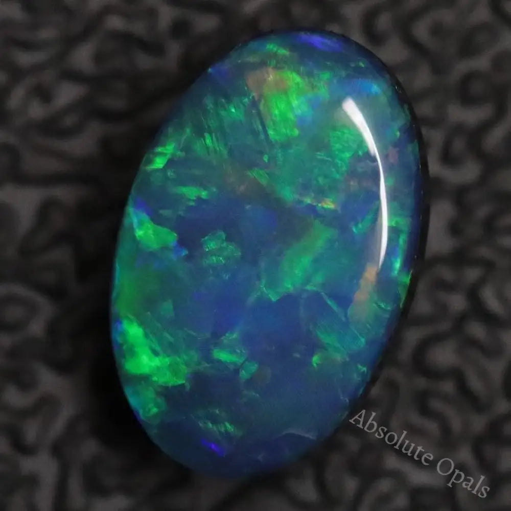 1.20 Cts Australian Opal Doublet Stone Cabochon Lightning Ridge