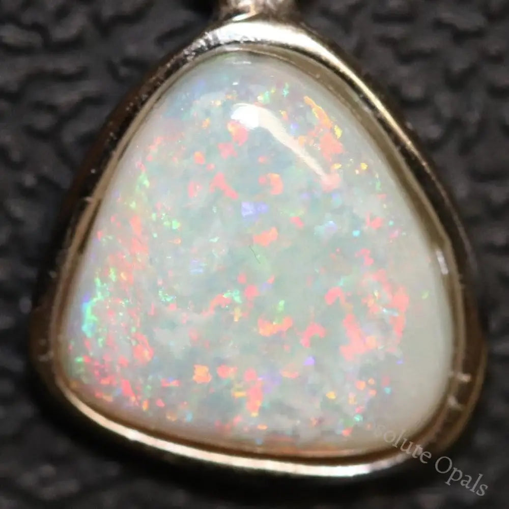 1.20 G Australian Lightning Ridge Solid Opal Pendant Silver L 10.9 Mm Jewellery