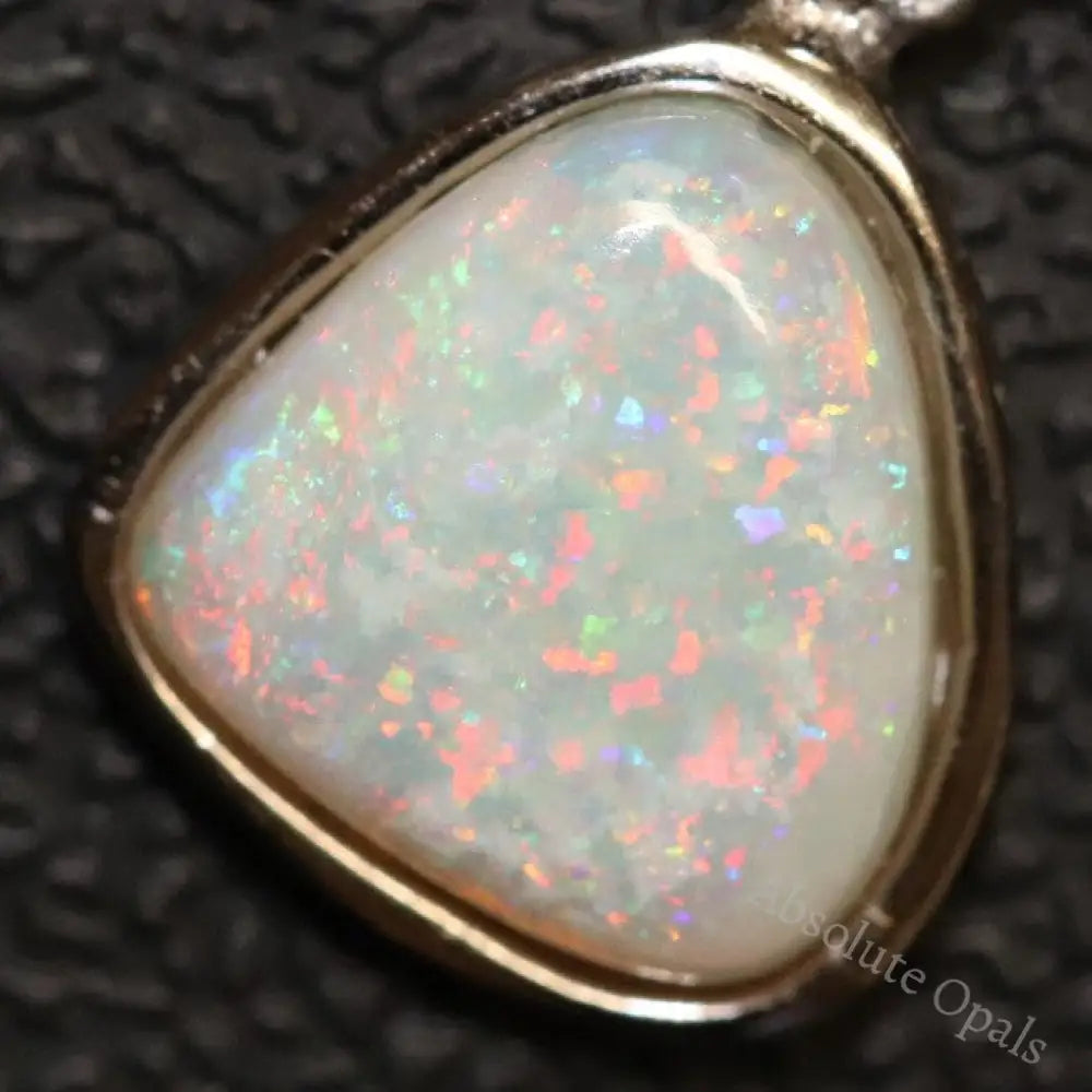 Australian Lightning Ridge, Solid Opal Pendant, Silver