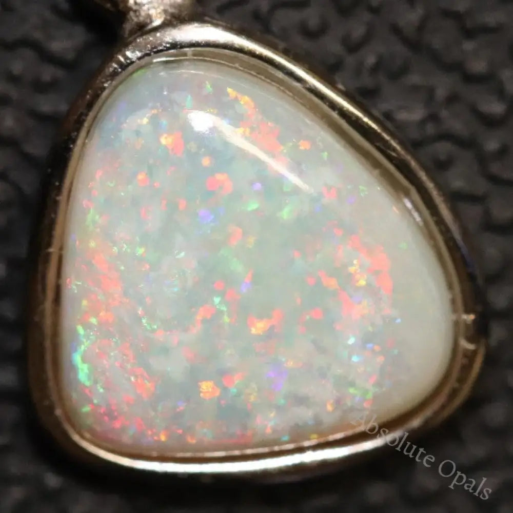 1.20 G Australian Lightning Ridge Solid Opal Pendant Silver L 10.9 Mm Jewellery