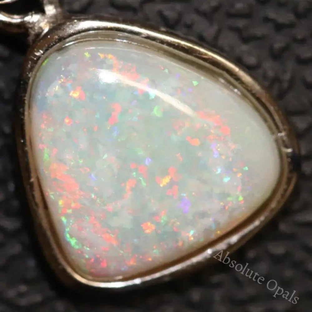 Australian Lightning Ridge, Solid Opal Pendant, Silver