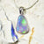 Australian Lightning Ridge Solid Opal Pendant Silver