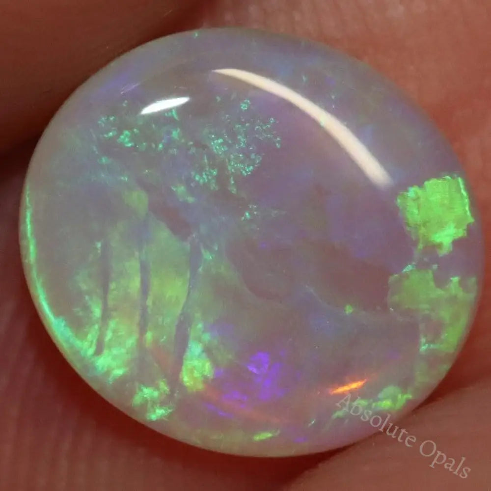 1.21 Cts Australian Semi Black Crystal Opal Solid Lightning Ridge Cabochon Loose Stone