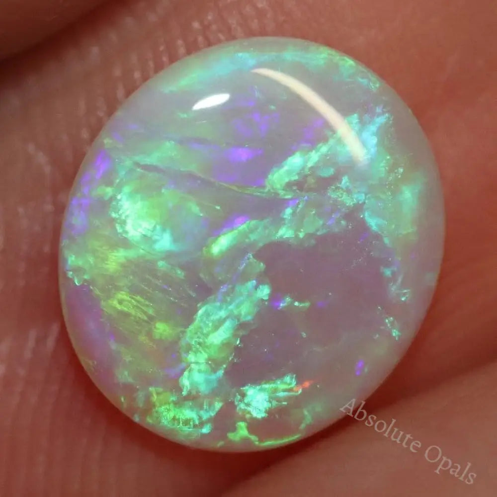 1.21 Cts Australian Semi Black Crystal Opal Solid Lightning Ridge Cabochon Loose Stone