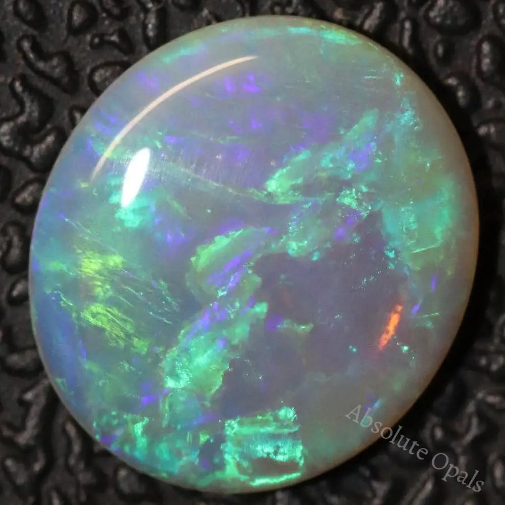 1.21 Cts Australian Semi Black Crystal Opal Solid Lightning Ridge Cabochon Loose Stone