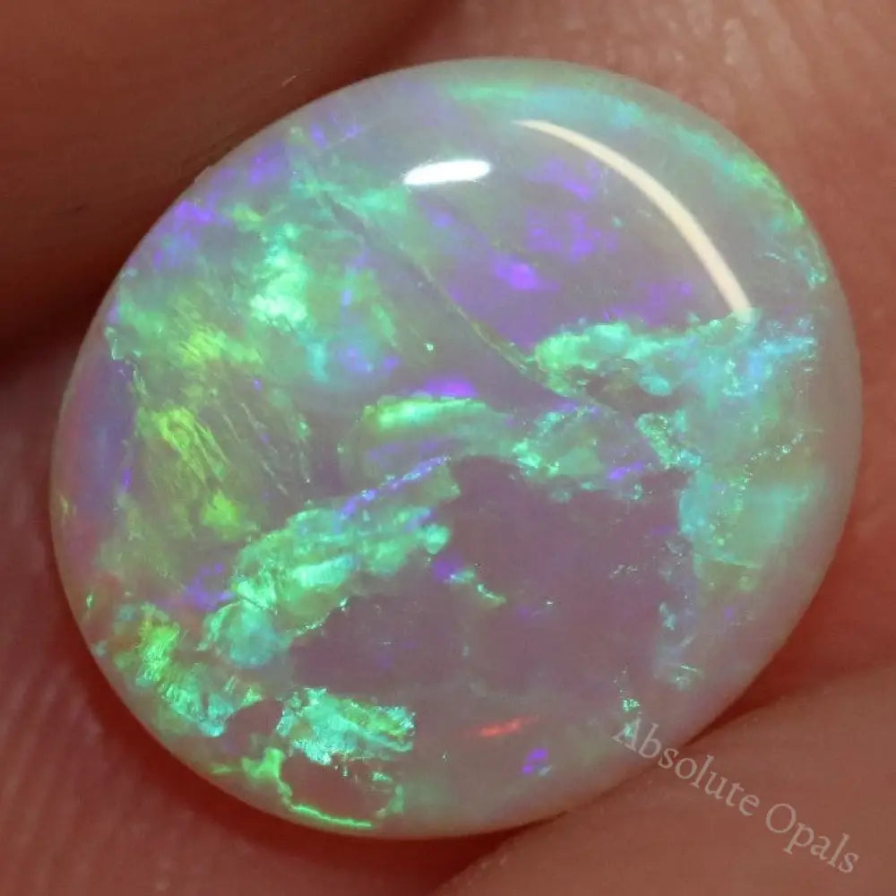 1.21 Cts Australian Semi Black Crystal Opal Solid Lightning Ridge Cabochon Loose Stone