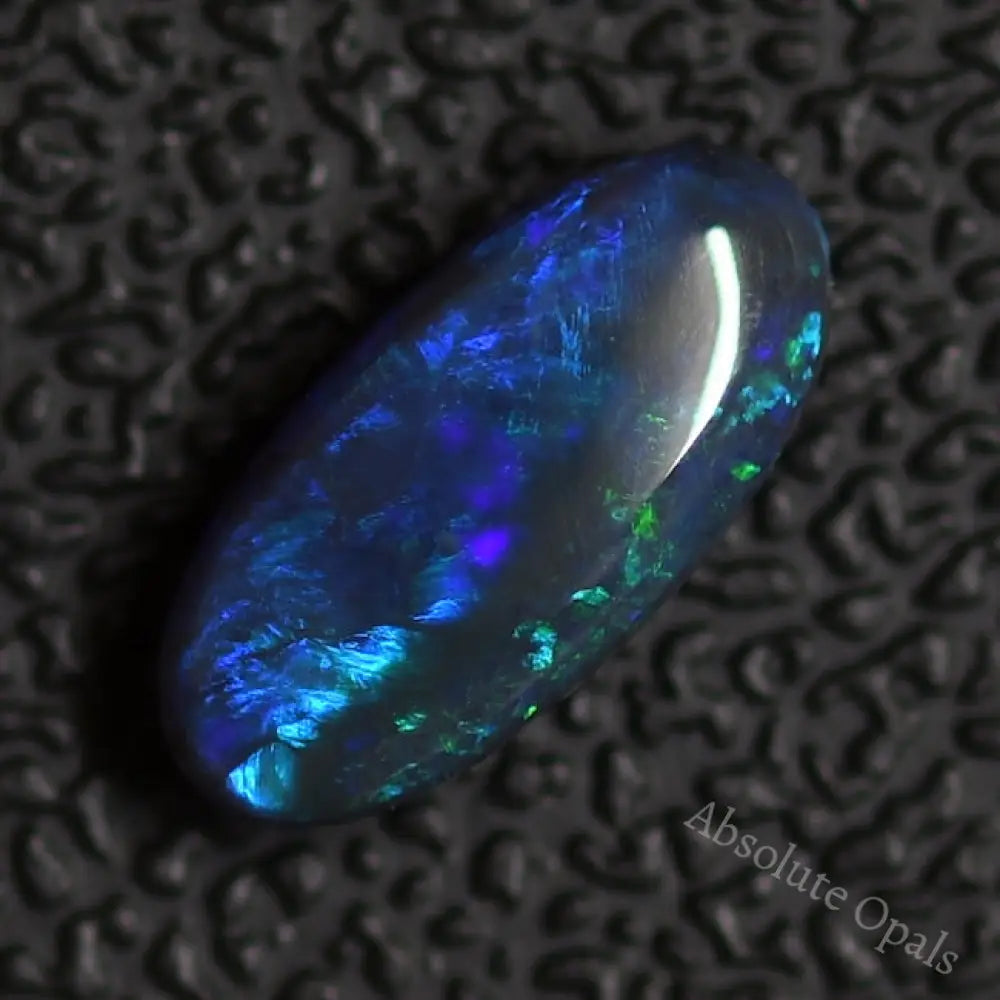 1.22 Cts Australian Black Opal Solid Gem Stone Lightning Ridge