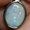 1.23 G Australian Lightning Ridge Solid Opal Pendant Silver L 21.0 Mm Jewellery