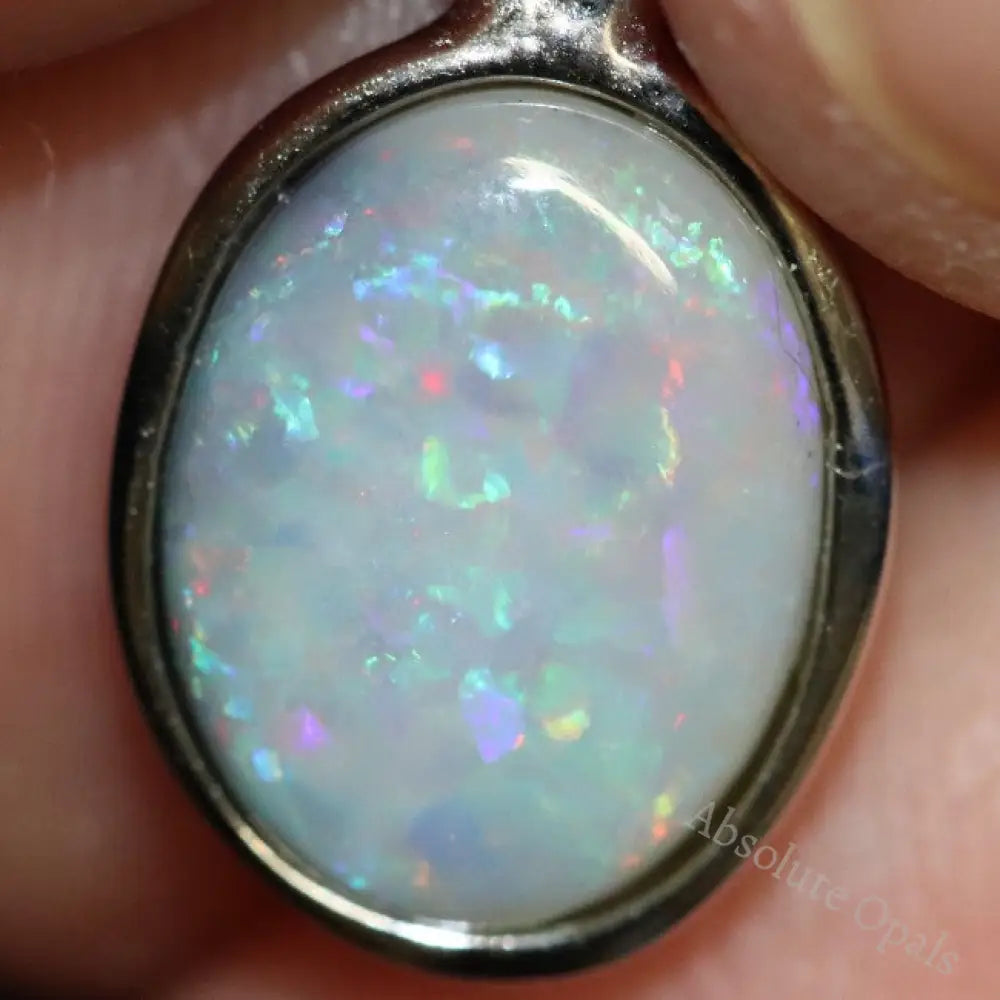 1.23 G Australian Lightning Ridge Solid Opal Pendant Silver L 21.0 Mm Jewellery