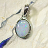 Australian Lightning Ridge, Solid Opal Pendant, Silver