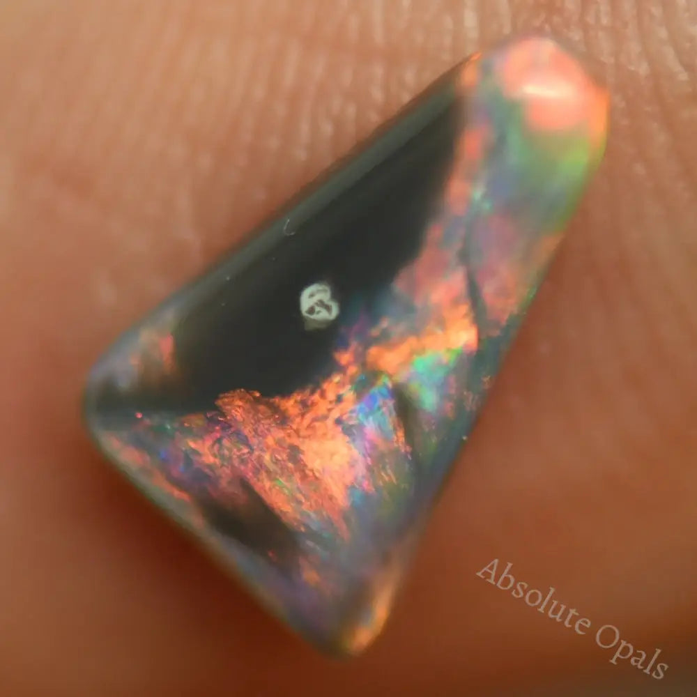 1.25 Cts Australian Black Solid Opal Lightning Ridge Cmr