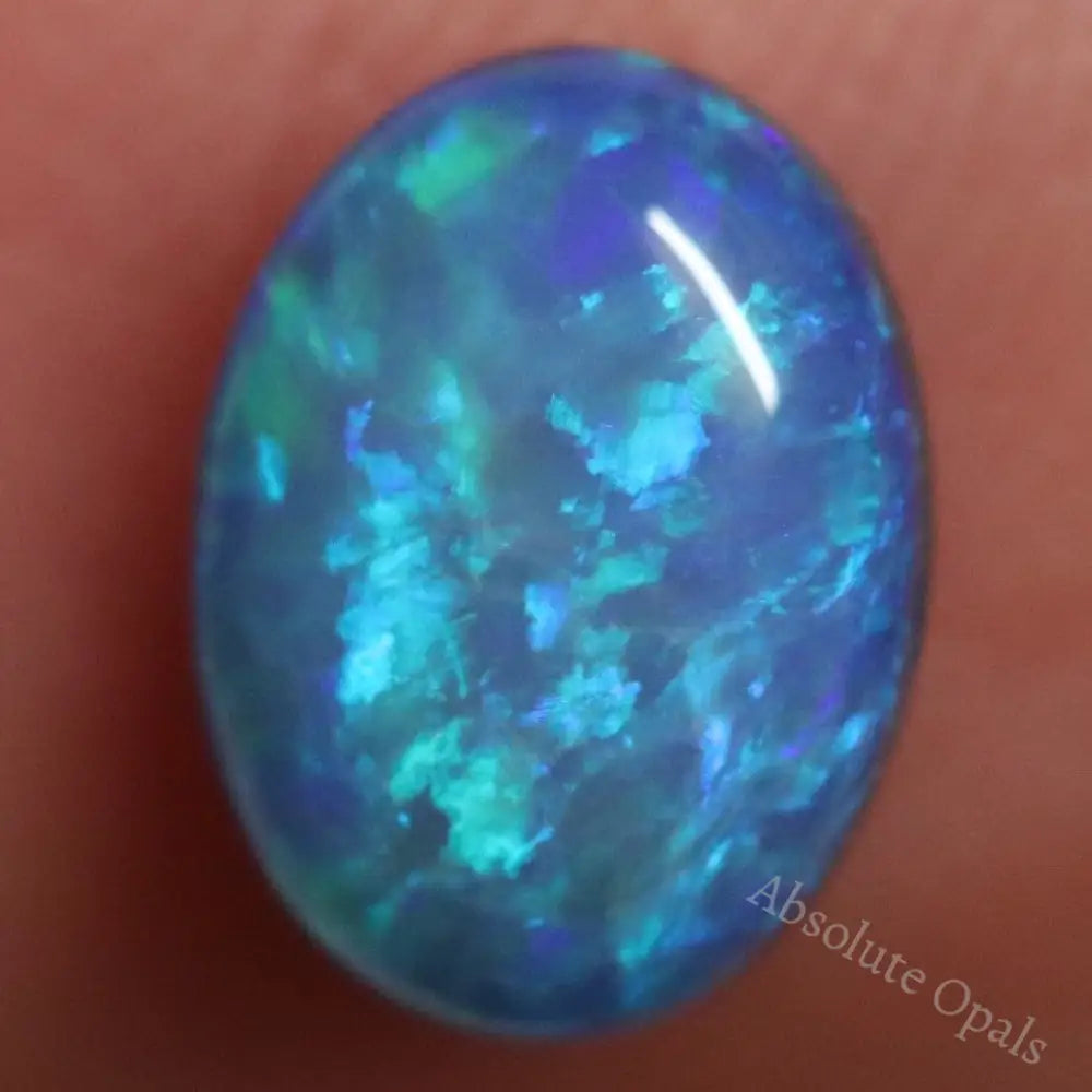 1.25 Cts Australian Opal Doublet Stone Cabochon