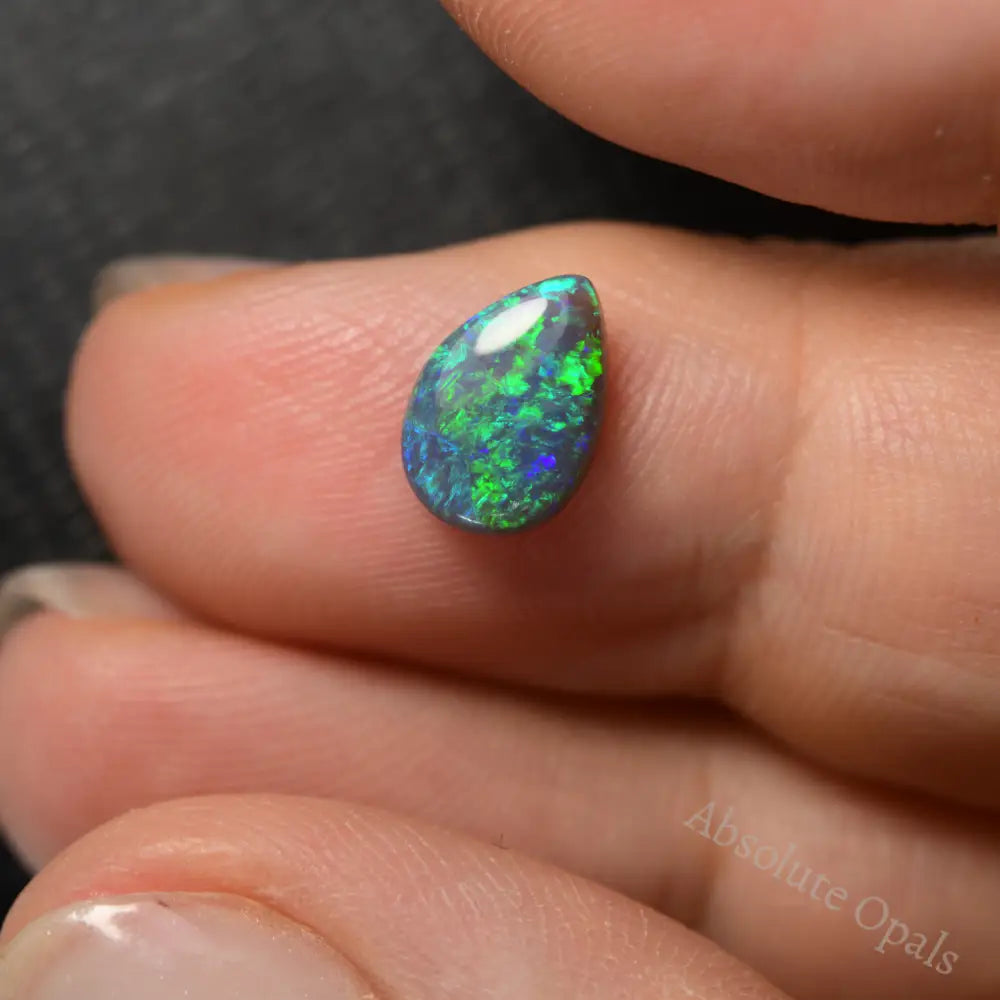 1.25 cts Black Opal Lightning Ridge Solid Stone