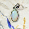 Australian Lightning Ridge Solid Opal Pendant Silver