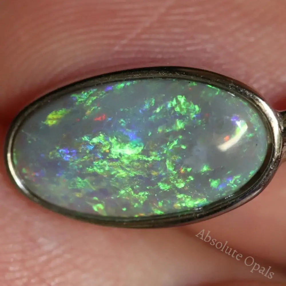 1.25G Australian Lightning Ridge Solid Opal Silver Pendant L23.8 Mm Jewellery