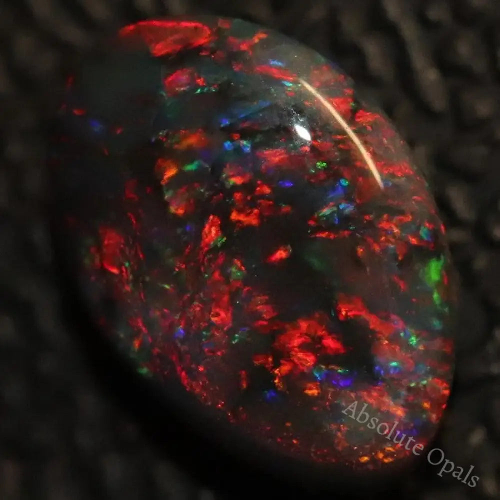 1.26 Cts Australian Black Opal Lightning Ridge Solid Stone