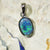 Australian Lightning Ridge, Solid Opal Pendant, Silver