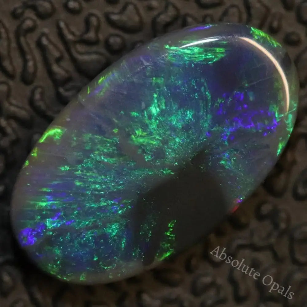 1.28 Cts Australian Black Opal Lightning Ridge Solid Gem Stone Cabochon