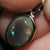 1.30 G Australian Lightning Ridge Solid Crystal Black Opal Pendant Silver L 19.2 Mm Jewellery