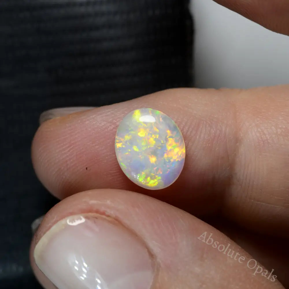 Polished Australian Solid Opal, oval cut