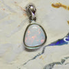 Australian Lightning Ridge Solid Opal Pendant Silver