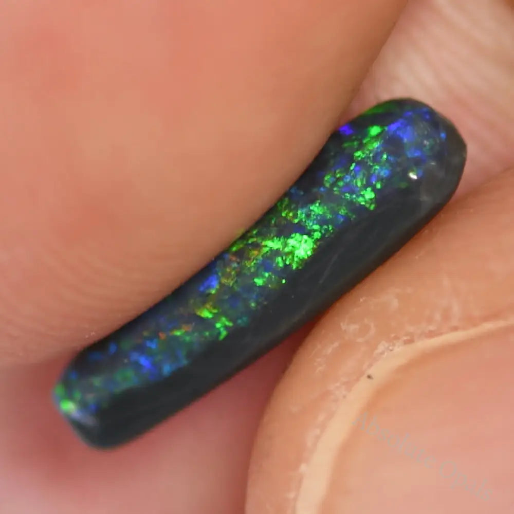 1.32 Cts Australian Black Opal Solid Gem Stone Lightning Ridge